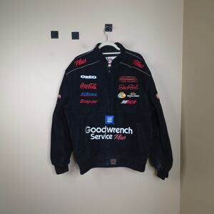Vintage Dale Earnhardt Goodwrench Racing Jacket Suede Leather Men XL NASCAR